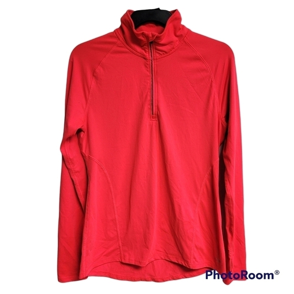 Champion Duodry Neon Pink Athletic Pullover Top Long Sleeve Thumb Holes Small - Picture 7 of 7